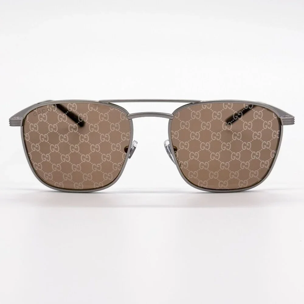 NEW GUCCI SUNGLASSES SILVER UNISEX EYEWEAR GUCCI GG1881S 004